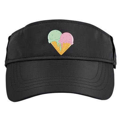Heart Shaped Ice Cream Cute Gift Adult Drive Performance Visor