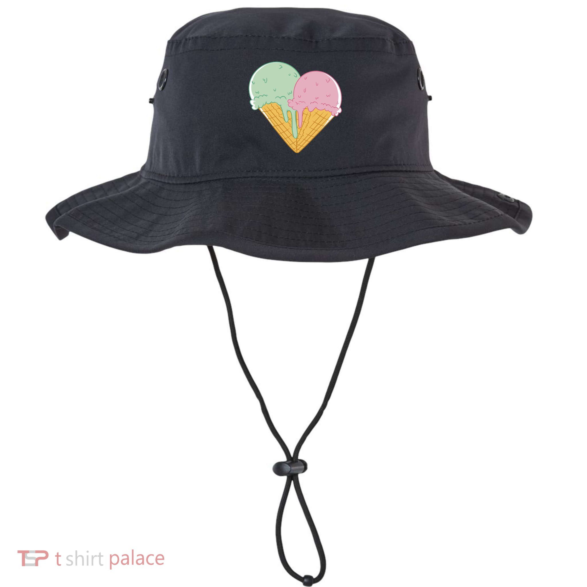 Heart Shaped Ice Cream Cute Gift Bucket Hat