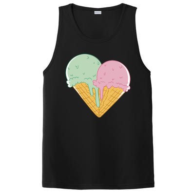 Heart Shaped Ice Cream Cute Gift PosiCharge Competitor Tank