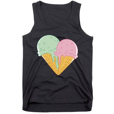 Heart Shaped Ice Cream Cute Gift Tank Top