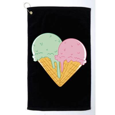 Heart Shaped Ice Cream Cute Gift Golf Towel