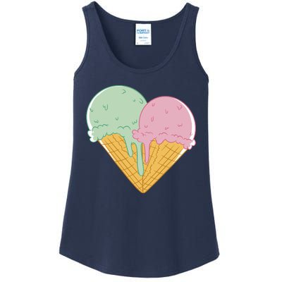 Heart Shaped Ice Cream Cute Gift Ladies Essential Tank