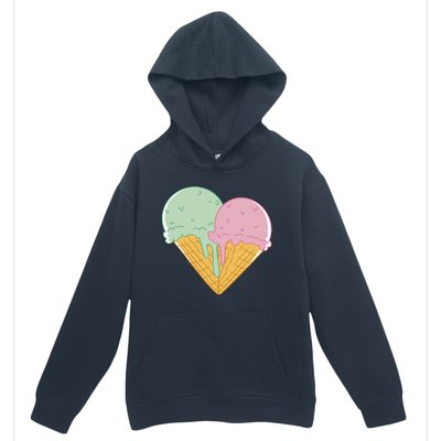 Heart Shaped Ice Cream Cute Gift Urban Pullover Hoodie