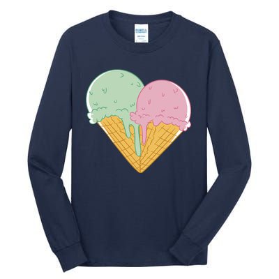 Heart Shaped Ice Cream Cute Gift Tall Long Sleeve T-Shirt