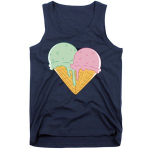 Heart Shaped Ice Cream Cute Gift Tank Top