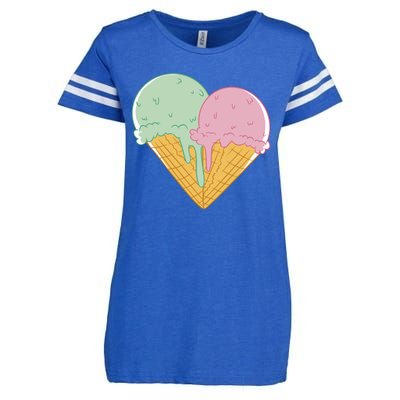 Heart Shaped Ice Cream Cute Gift Enza Ladies Jersey Football T-Shirt