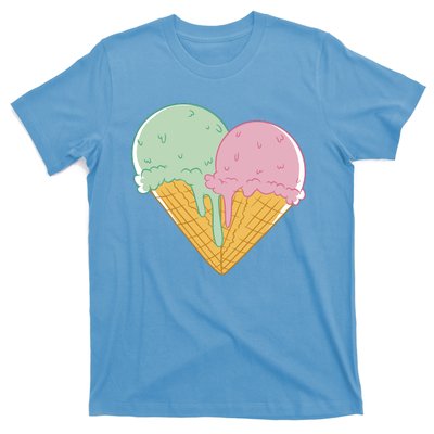 Heart Shaped Ice Cream Cute Gift T-Shirt