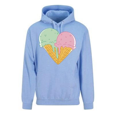 Heart Shaped Ice Cream Cute Gift Unisex Surf Hoodie