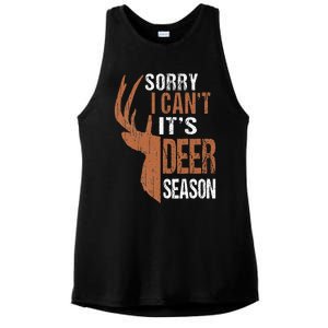 Hunting Sorry Its Deer Season Funny Hunter Dad Ladies PosiCharge Tri-Blend Wicking Tank