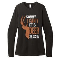 Hunting Sorry Its Deer Season Funny Hunter Dad Womens CVC Long Sleeve Shirt