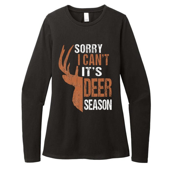 Hunting Sorry Its Deer Season Funny Hunter Dad Womens CVC Long Sleeve Shirt