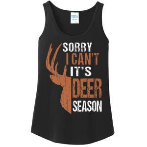 Hunting Sorry Its Deer Season Funny Hunter Dad Ladies Essential Tank