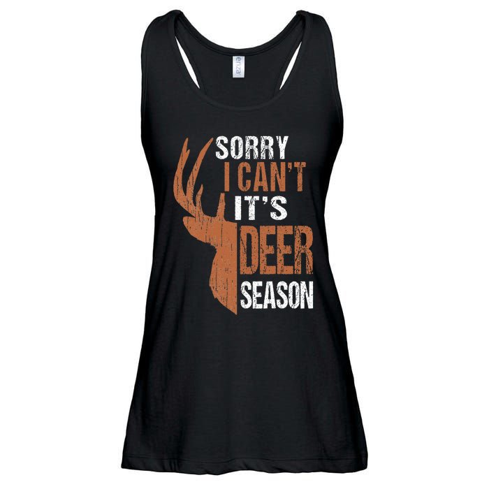 Hunting Sorry Its Deer Season Funny Hunter Dad Ladies Essential Flowy Tank