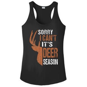 Hunting Sorry Its Deer Season Funny Hunter Dad Ladies PosiCharge Competitor Racerback Tank