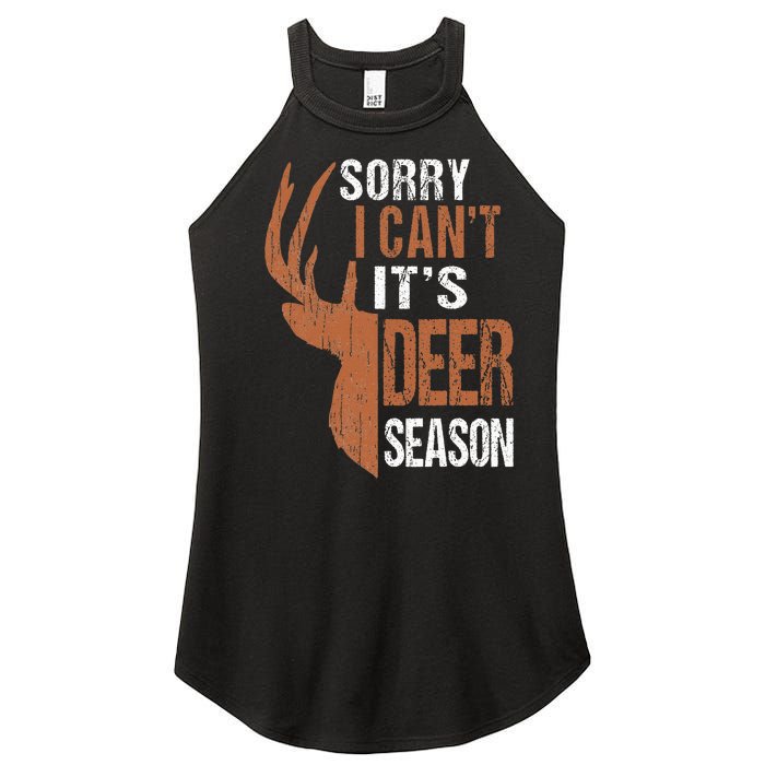 Hunting Sorry Its Deer Season Funny Hunter Dad Women's Perfect Tri Rocker Tank