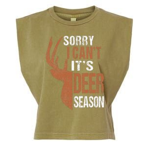 Hunting Sorry Its Deer Season Funny Hunter Dad Garment-Dyed Women's Muscle Tee