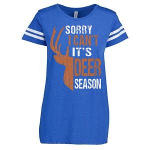 Hunting Sorry Its Deer Season Funny Hunter Dad Enza Ladies Jersey Football T-Shirt