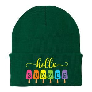 Hello Summer Ice Cream Top Popsicle Ice Lolly Hello Summer Knit Cap Winter Beanie