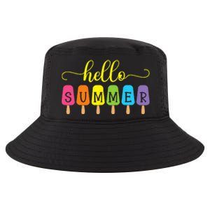 Hello Summer Ice Cream Top Popsicle Ice Lolly Hello Summer Cool Comfort Performance Bucket Hat