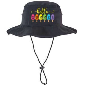 Hello Summer Ice Cream Top Popsicle Ice Lolly Hello Summer Legacy Cool Fit Booney Bucket Hat