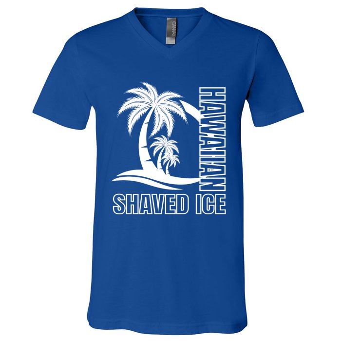 Hawaiian Shaved Ice Concession Food Truck Gift V-Neck T-Shirt