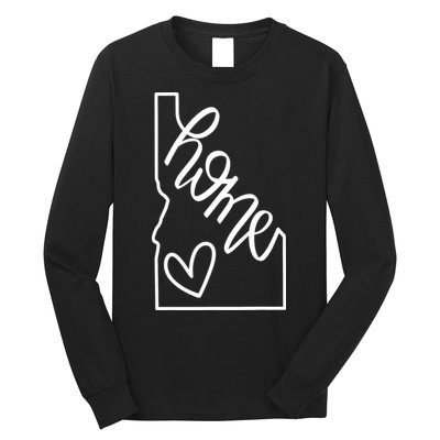 Home State Idaho Home Handlettered Graphic Long Sleeve Shirt