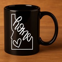Home State Idaho Home Handlettered Graphic 11oz C Handle Ceramic Mug