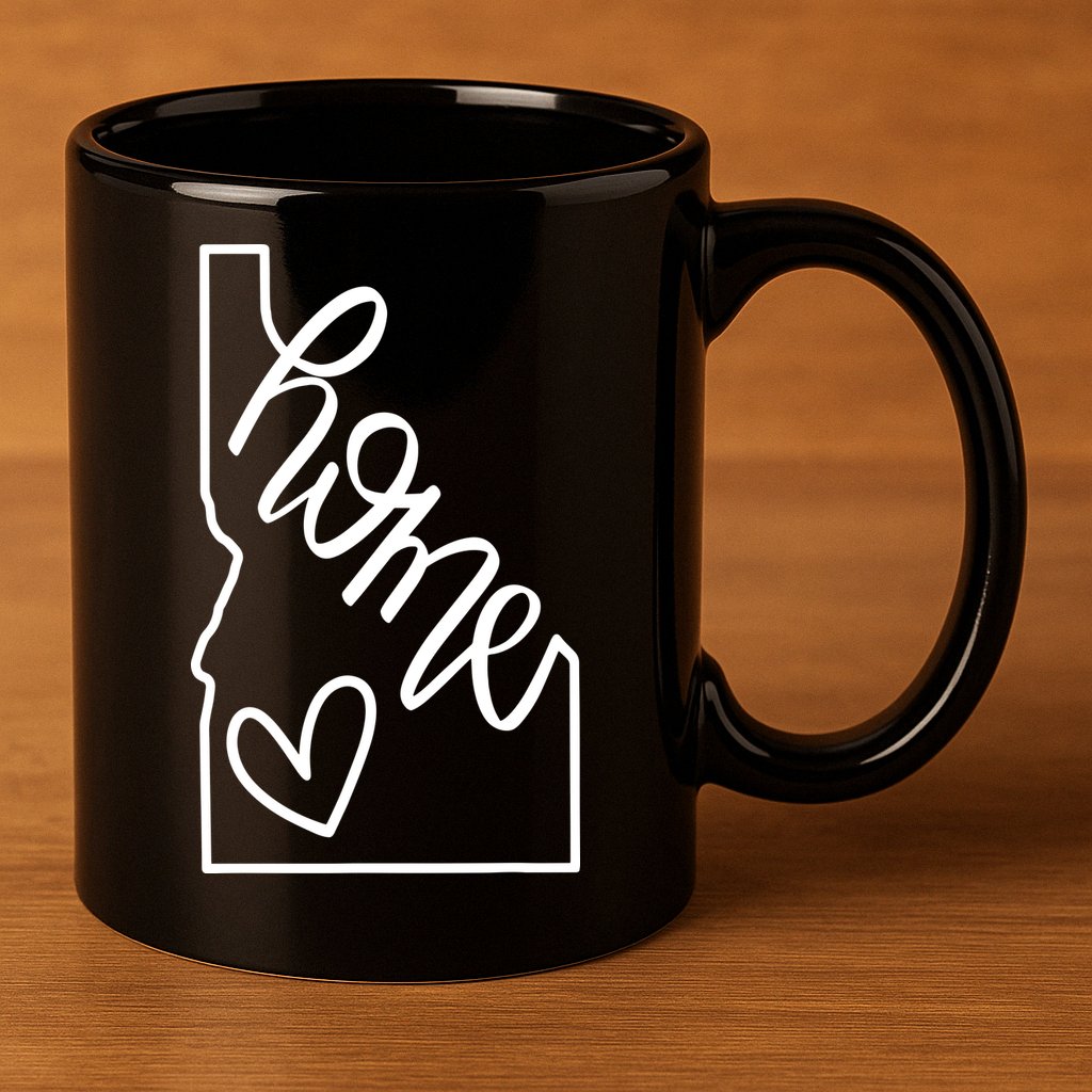 Home State Idaho Home Handlettered Graphic 11oz C Handle Ceramic Mug