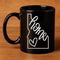 Home State Idaho Home Handlettered Graphic 11oz C Handle Ceramic Mug