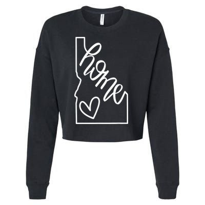 Home State Idaho Home Handlettered Graphic Cropped Pullover Crew