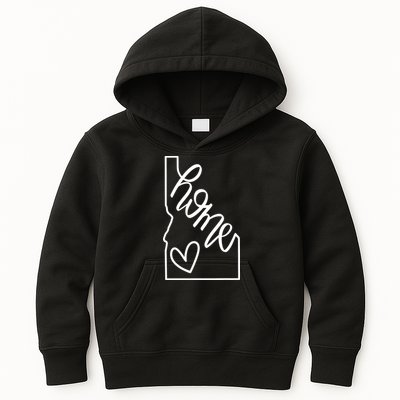 Home State Idaho Home Handlettered Graphic Kids Hoodie