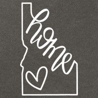Home State Idaho Home Handlettered Graphic Cotton Canvas Backpack