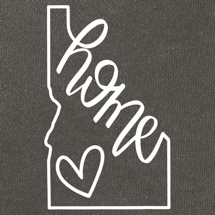 Home State Idaho Home Handlettered Graphic Cotton Canvas Backpack