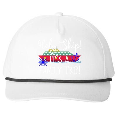 Holy Ship! Its A Family Trip Gift Snapback Five-Panel Rope Hat