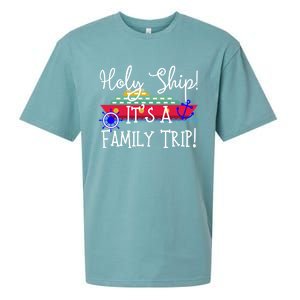 Holy Ship! Its A Family Trip Gift Sueded Cloud Jersey T-Shirt