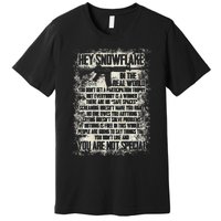 Hey Snowflake In The Real World Premium T-Shirt