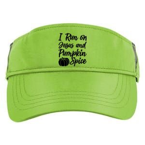 Halloween Season I Run On Jesus And Pumpkin Spice Gift Adult Drive Performance Visor