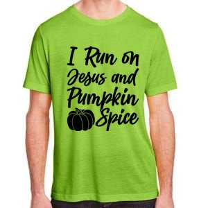 Halloween Season I Run On Jesus And Pumpkin Spice Gift Adult ChromaSoft Performance T-Shirt