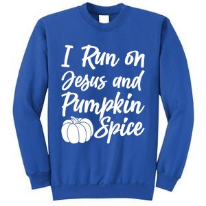 Halloween Season I Run On Jesus And Pumpkin Spice Gift Sweatshirt