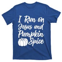 Halloween Season I Run On Jesus And Pumpkin Spice Gift T-Shirt