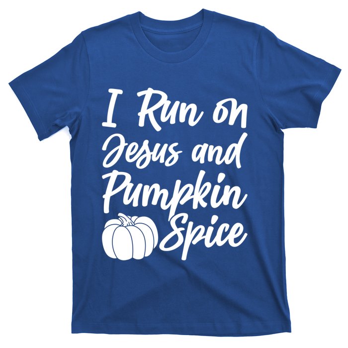 Halloween Season I Run On Jesus And Pumpkin Spice Gift T-Shirt