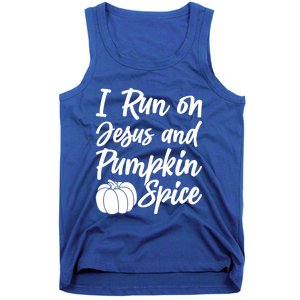 Halloween Season I Run On Jesus And Pumpkin Spice Gift Tank Top