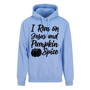 Halloween Season I Run On Jesus And Pumpkin Spice Gift Unisex Surf Hoodie