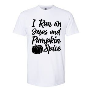 Halloween Season I Run On Jesus And Pumpkin Spice Gift Softstyle CVC T-Shirt