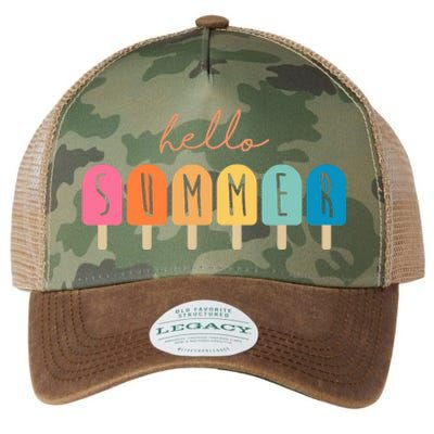 Hello Summer Ice Cream Legacy Tie Dye Trucker Hat