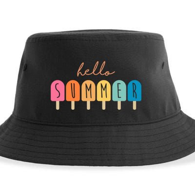 Hello Summer Ice Cream Sustainable Bucket Hat