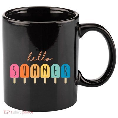 Hello Summer Ice Cream 11oz C Handle Ceramic Mug