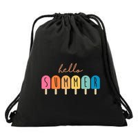 Hello Summer Ice Cream Drawstring Bag