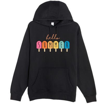 Hello Summer Ice Cream Premium Pullover Hoodie