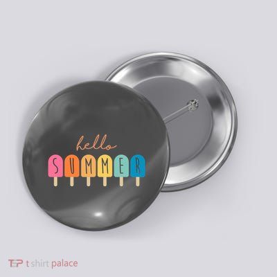 Hello Summer Ice Cream Button